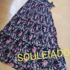 TOMORROWLAND　ソレイアード 花柄　プリーツロングスカート