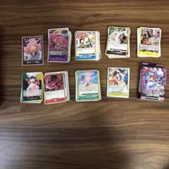 引退品ワンピース カードゲーム カードセット(166枚➕紫黒モンキー•D•ルフィ