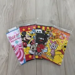 ディズニー　disney DISNEY タオルハンカチ　4枚セット