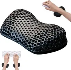 リストレスト マウス キーボード 疲労軽減 人間工学 3D 手首置き ブラック