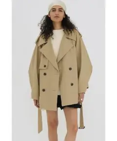 CLANE OVER SHORT TRENCH COAT beige 1