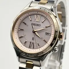 SEIKO LUKIA 電波ソーラー ローマン コンビ レディース腕時計