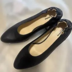JIL SANDER NAVY レザーパンプス メタリックヒールのサムネイル