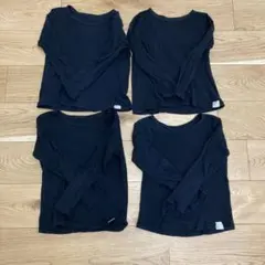あったか綿　クルーネック長袖Tシャツ　130サイズ 4枚セット
