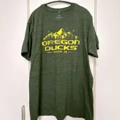ファナティクス 半袖Tシャツ 丸首 カレッジロゴ L 緑 普段着のサムネイル
