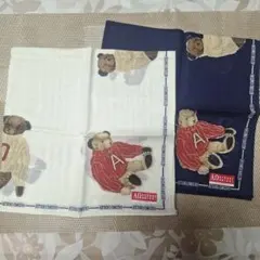 レトロ　未使用品A.O. Atsuki Onishi テディベアハンカチ