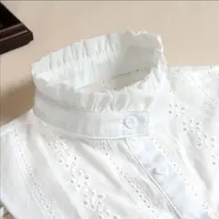 【新品】付け襟 スタンドカラー コットン ナチュラル おしゃれ 重ね着 ブラウス