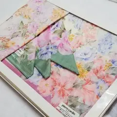 ハンカチ　3枚セット pierre cardin 花柄 レディース　婦人用　綿