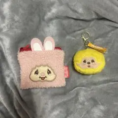 モンチッチぬいぐるみキーホルダー、ポーチ
