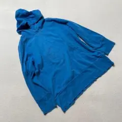 MODA INTERNATIONAL ブルーパーカー コットン混紡 無地 L