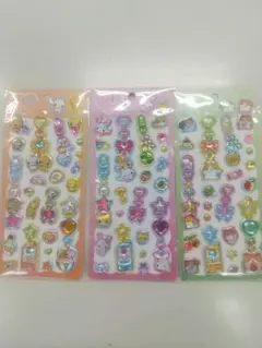 【新品未使用品】なっとうちゃん他ぷくキラチャームステッカー3点セット