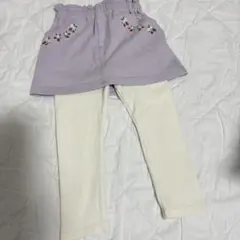 petit main スカートレギンス付き 100cmスカッツいちごパープル