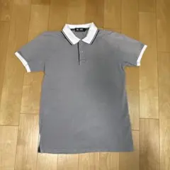 【美品】BEAMS ビームス 鹿の子 ポロシャツ クレリック 襟チェック グレーのサムネイル