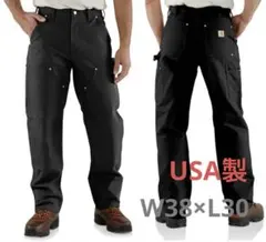 【新品・USA製】Carhartt B01 ダブルニー カーペンターパンツ 黒
