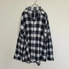 SENSE OF PLACE アーバンリサーチ　長袖ネルシャツ　チェック　紺色のサムネイル
