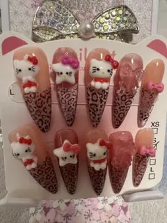 1点のみレオパード柄 ネイルチップSサイズ