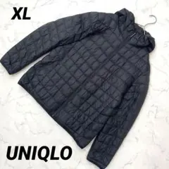 【ユニクロ】 中綿パーカー ジャケット 大きめ 軽量 フード付き メンズM相当