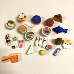 ［当時品］平成レトロ　懐かしの消しゴムセット 組立　食べ物・動物　たまごっち