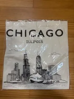 CHICAGO ILLINOISトートバッグ シカゴ バッグ 白
