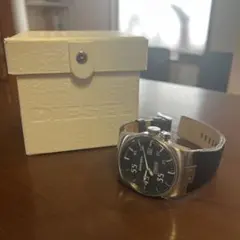 diesel ディーゼル 腕時計　レザー　ブラック　クォーツ