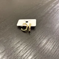 ゴールドフープピアス ストーン付き