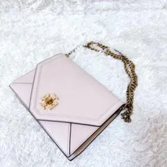 Tory Burch トリーバーチ レザー チェーンショルダーバッグ ピンク