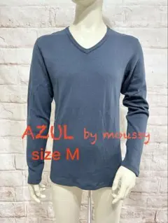AZUL by moussy 長袖 Vネック カットソー Mのサムネイル
