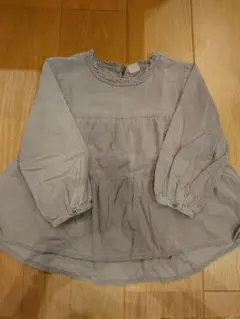 petit main ピンクグレー コーデュロイチュニック 110cm