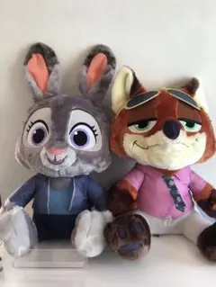 ズートピア2 スーパーラージ ぬいぐるみ ジュディ＆ニック　訳あり：タグ破れあり