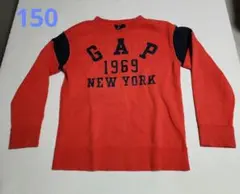 GAP Kids 150 トレーナー 赤 ネイビー ロゴ 1969