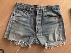 リーバイス501 ショートパンツフリンジ付き