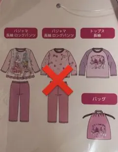 【しまむら】ワンダフルプリキュア巾着袋と服の3点セット120cm