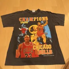 97年 NBAチャンピオン シカゴブルズ Tシャツ L 赤 ミロクラシックス 