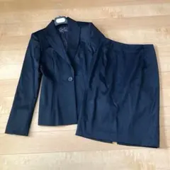 【極美品✨2024AW】クードシャンス ノーカラースカートスーツ 40 濃紺 レディーススーツ】ノーカラースカートスーツ（ジャケット＋