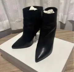 月*り様 値下げ 美品 DIANA ブラックレザーブーツ23