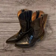 Tony Lama 刺繍 レザーウエスタンブーツメキシコ製 7B (約24cm
