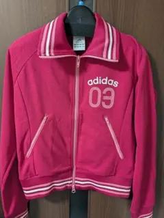 adidas 濃いピンク ジャージ ジャケット