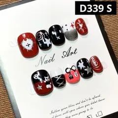 現品ネイルチップ　 ベリーショート　ハート星リボン落書き風ポップ個性派量産型推し