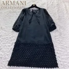 アルマーニ コレツィオーニ 良品 シルク 100% ドレス ワンピース ブラックのサムネイル