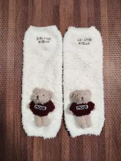 ジェラートピケ ベビー レッグウォーマー くま クリスマス