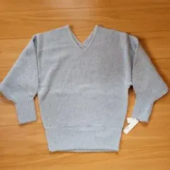 ニット　サックス