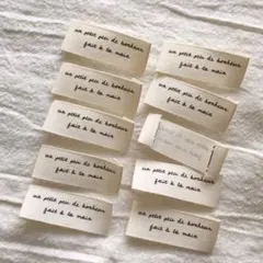 【コットンタグ】小サイズ／白／10枚