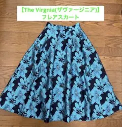 【The Virgnia(ザヴァージニア)】フレアスカート 青と紺の花柄