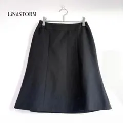リンドストーム 膝丈 スカート 【XS】 黒 スーツ フレア オフィス