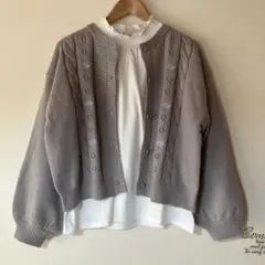 刺繍カーディガン　エヘカソポ　ehka sopo 新品　ニットカーディ