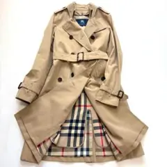 極美品 バーバリー ハニーベージュ トレンチコート ライナー ノバチェック S