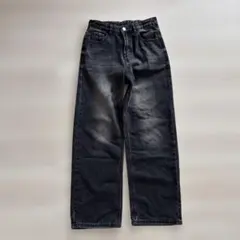 キッズ ブラック デニムパンツ ロングパンツのサムネイル