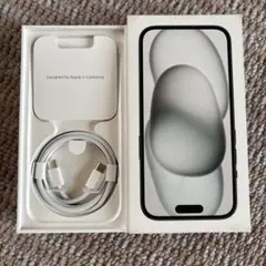 iPhone15 空箱　Apple USB-Cケーブル ホワイト付