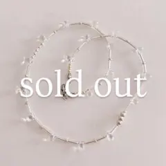 no.390／a'moureveビーズネックレス　金属アレルギー対応