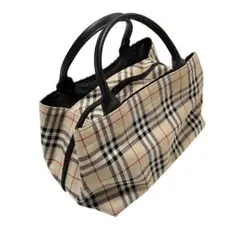 【美品】バーバリーブルーレーベル　ノバチェック　ハンドバッグ